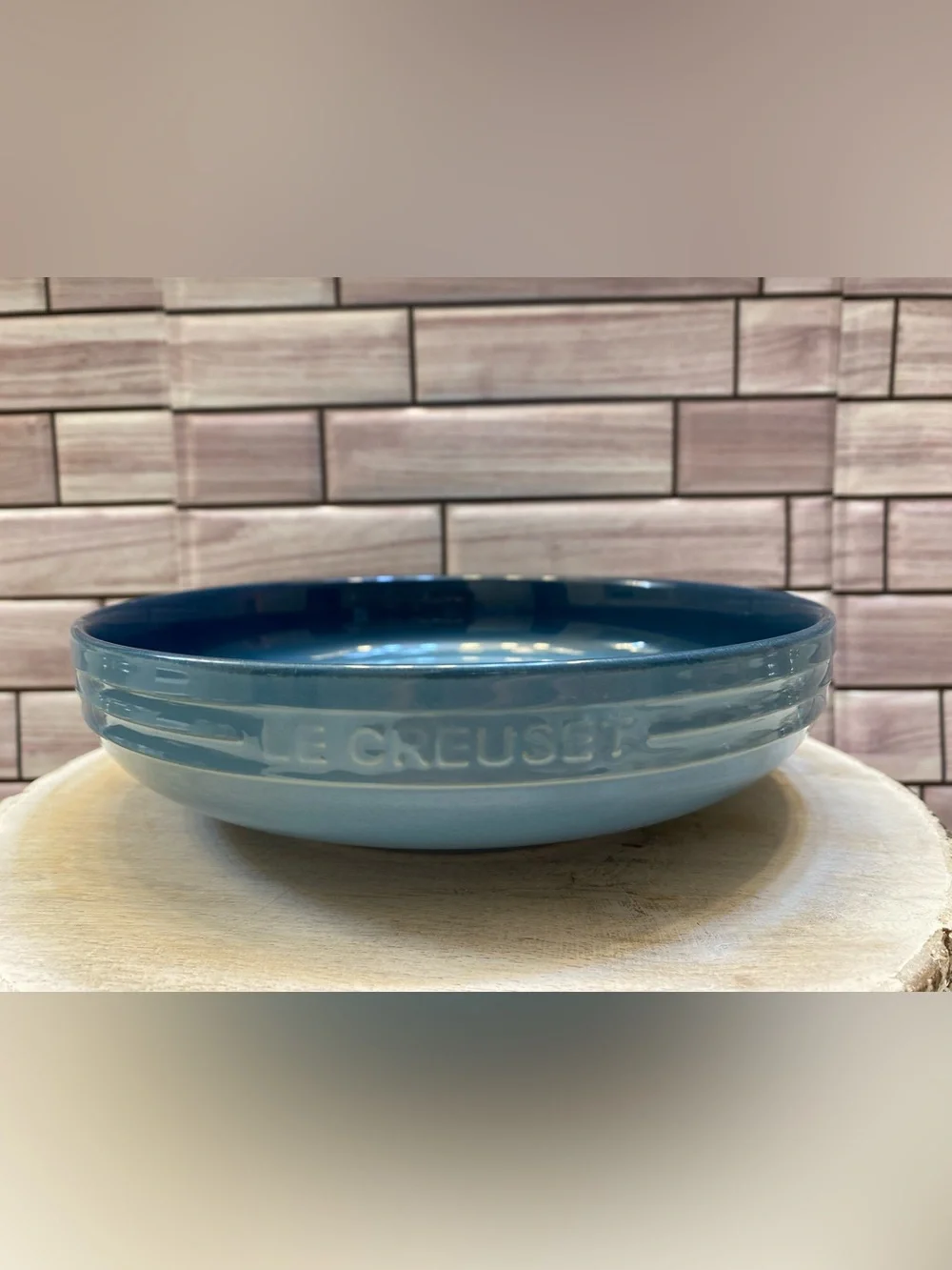 Le Creuset ❤️Stoneware  Round Dish  M 20cm 7.75” Marine Blue NWT
